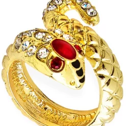 Anillo Serpiente Dorado Para Mujer