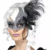 Antifaz Veneciano Con Plumas