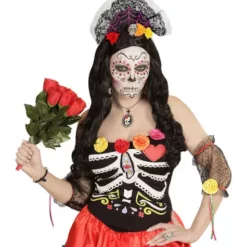 Diadema Con Velo De Día De Los Muertos Para Mujer -Tradiciones Ventas diadema con velo de dia de los muertos para mujer 4