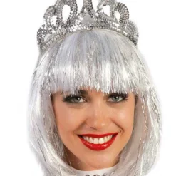 Diadema De Lentejuelas De Plata