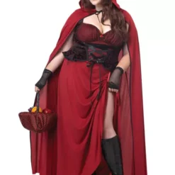 Disfraz De Caperucita Oscura Para Mujer Talla Grande