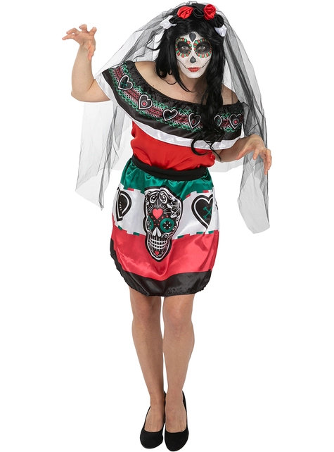 Disfraz De Dia De Los Muertos Mexico Para Mujer 4 Disfraz De Dia De Los Muertos Mexico Para Mujer - Imagen 4