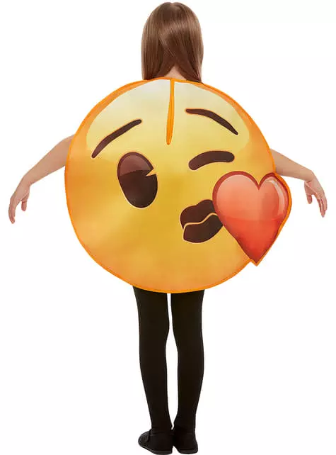Disfraz De Emoji Beso De Corazón Infantil 2 Disfraz De Emoji Beso De Corazón Infantil - Imagen 2
