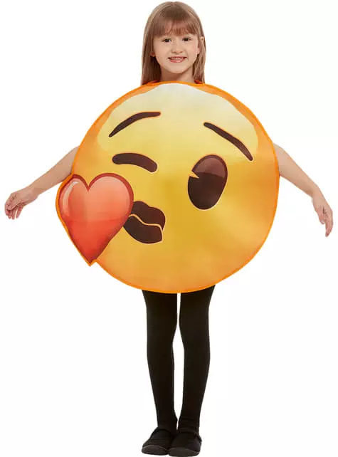 Disfraz De Emoji Beso De Corazón Infantil 1 Disfraz De Emoji Beso De Corazón Infantil