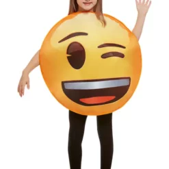 Disfraz De Emoji Guiñando Un Ojo Infantil