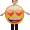 Disfraz De Emoji Sonriente Con Ojos De Corazón Infantil