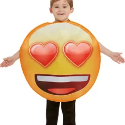 Disfraz De Emoji Sonriente Con Ojos De Corazón Infantil