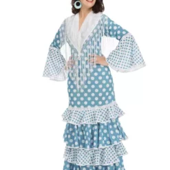 Disfraz De Flamenca Turquesa Para Mujer