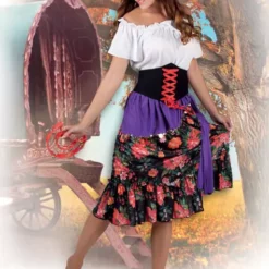 Disfraz De Gitana Floreada Para Mujer -Tradiciones Ventas disfraz de gitana floreada para mujer 3