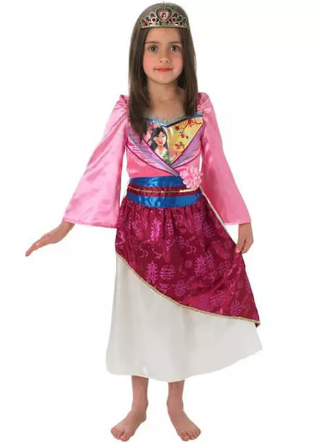 Disfraz De Mulán Brillante Para Niña 1 Disfraz De Mulán Brillante Para Niña