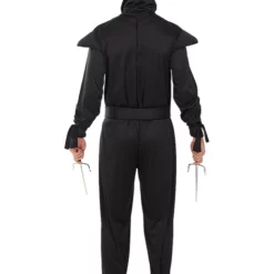 Disfraz De Ninja Negro Para Adulto Talla Grande -Tradiciones Ventas disfraz de ninja negro para adulto talla grande 3