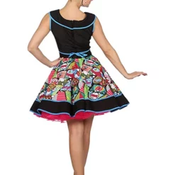 Vestido Pop Art Pin Up Para Mujer -Tradiciones Ventas disfraz de pop art elegante para mujer 2