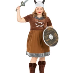 Disfraz De Vikinga Talla Grande -Tradiciones Ventas disfraz de vikingo para mujer talla grande 4
