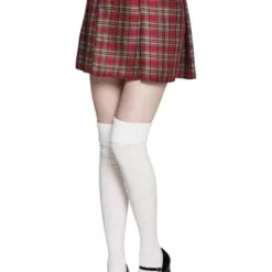 Falda Escocesa Roja Para Mujer