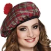Gorro Escocés Rojo Para Adulto