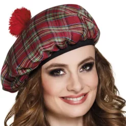 Gorro Escocés Rojo Para Adulto