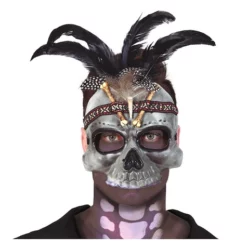 Máscara Vúdu Con Plumas
