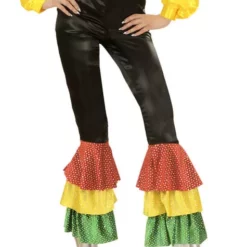 Pantalón Negro De Raso Con Lentejuelas Para Mujer