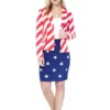 Traje De La Bandera De USA Para Mujer - Opposuits