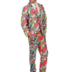 Traje Con Diseño De Pop Art -Tradiciones Ventas traje de arte pop para hombre 3