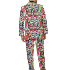 Traje Con Diseño De Pop Art -Tradiciones Ventas traje de arte pop para hombre 4
