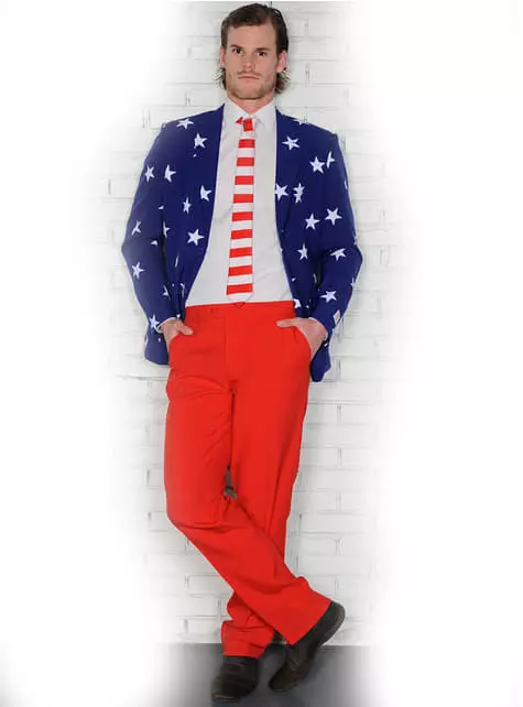 Traje De La Bandera De USA "Stars And Stripes" - Opposuits 3 Traje De La Bandera De USA "Stars And Stripes" - Opposuits - Imagen 3