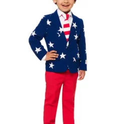 Traje De La Bandera De USA "Stars And Stripes" Para Niño - Opposuits