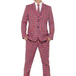 Traje Con Diseño De Banderas De Reino Unido "Union Jack"